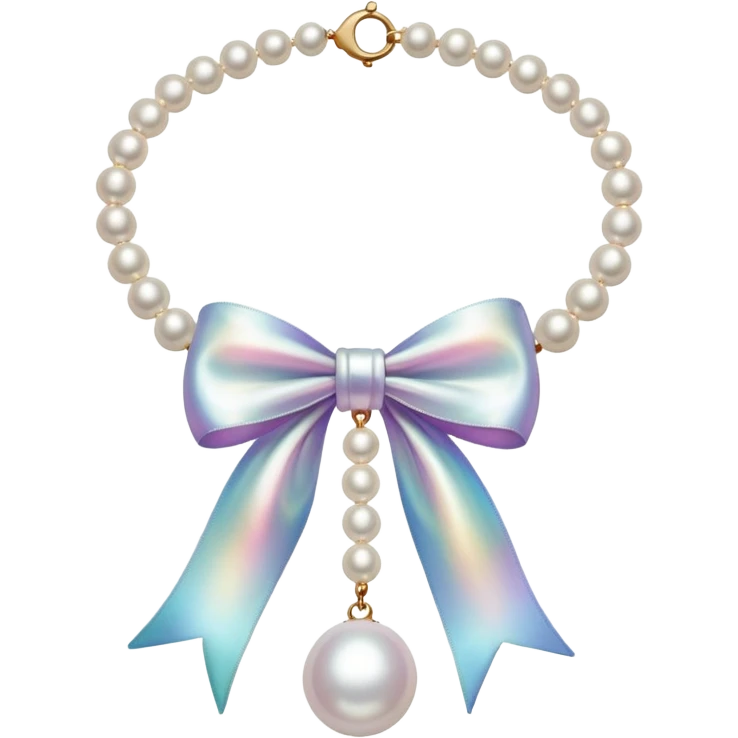  Pearl necklace with bow emoji