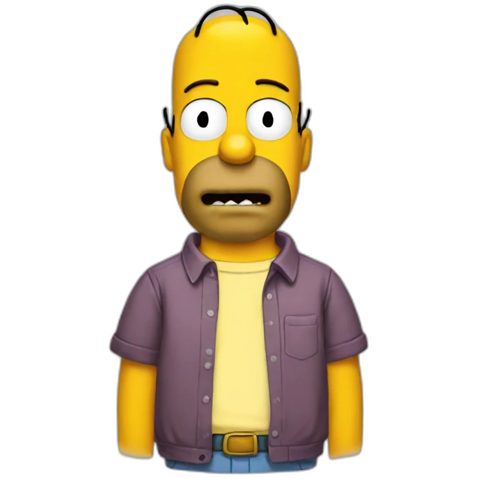 Homer simpson with shirt emoji