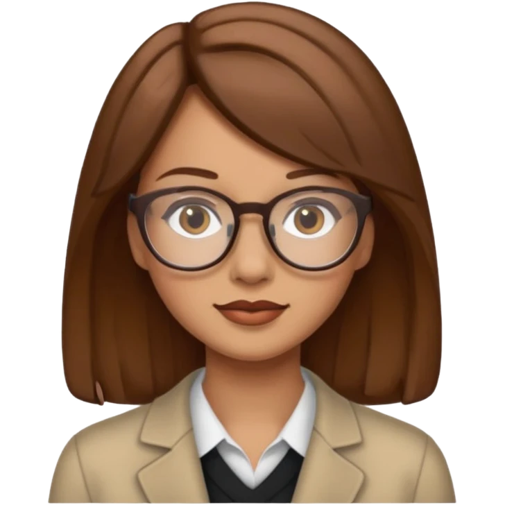 Mujer con lentes emoji