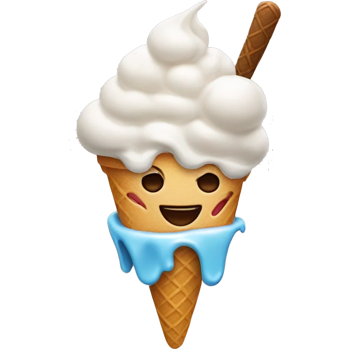 Ice cream smile emoji