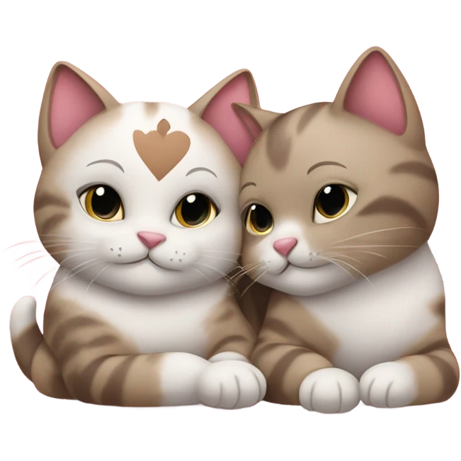 Cuddling cats on Valentine’s Day  emoji