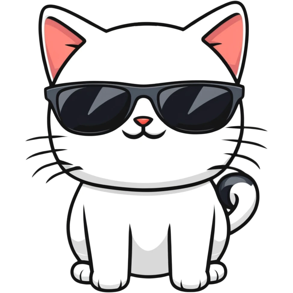 Cat with sunglasses emoji