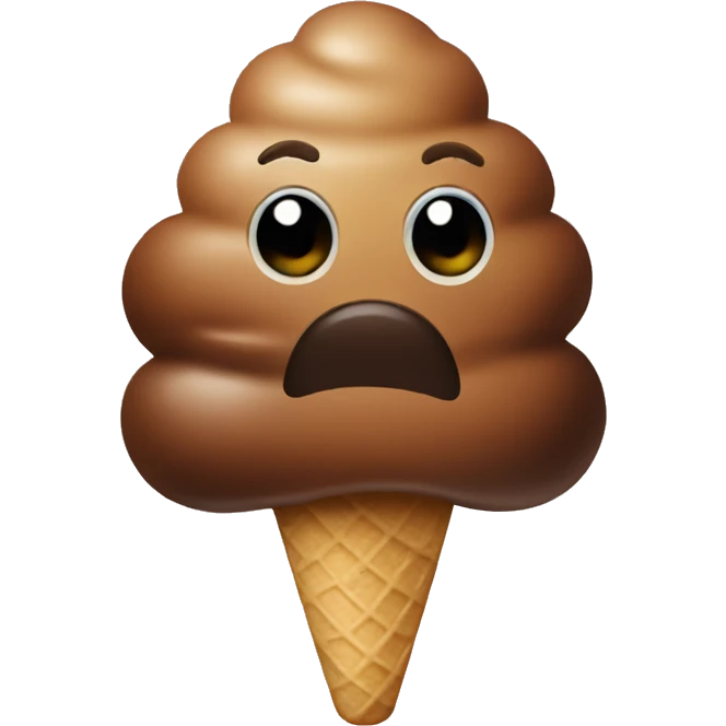 smelly brown ice cream emoji