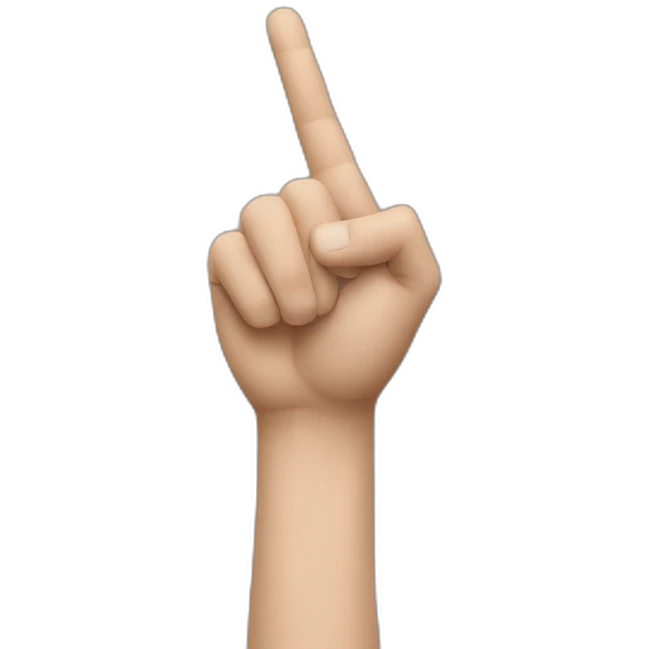 hand pointing in front  emoji