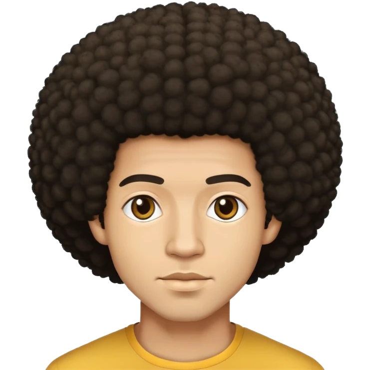 light skin handsome male with afro emoji