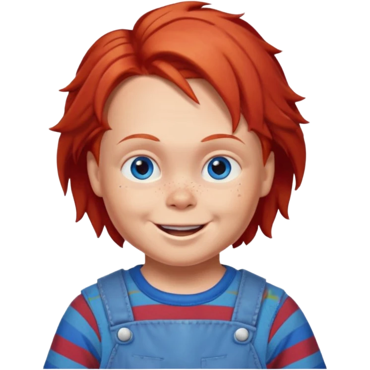 Can you create an emote for me referencing the Chucky character, with a happy and cute expression emoji