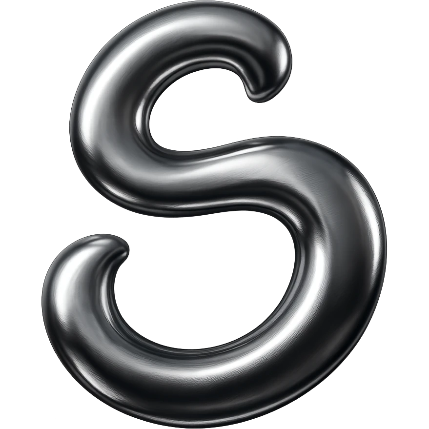 abstract shape with metallic reflections emoji