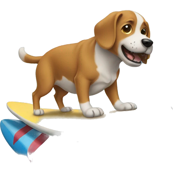 Dog surf emoji