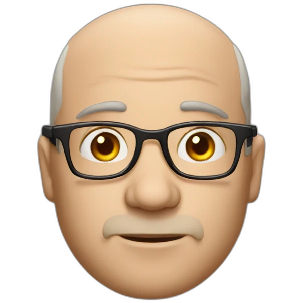 A man in glasses with receding hairline who loves theater Boring guy emoji