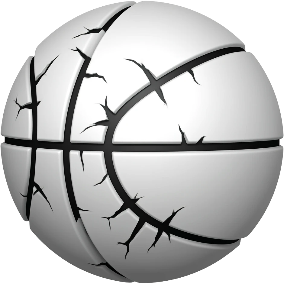 Basketball but there’s no orange on the ball all white and the cracks in the ball are black emoji