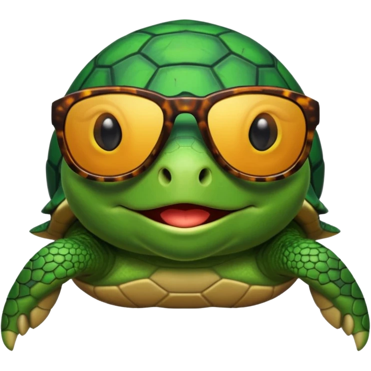 A turtle with sunglasses emoji