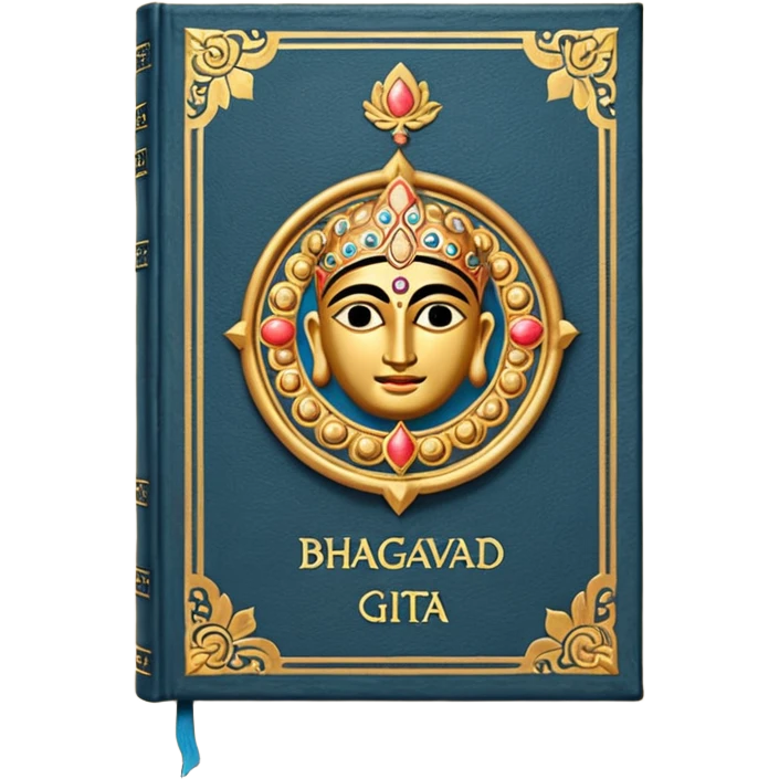 book with bhagavad gita on cover emoji