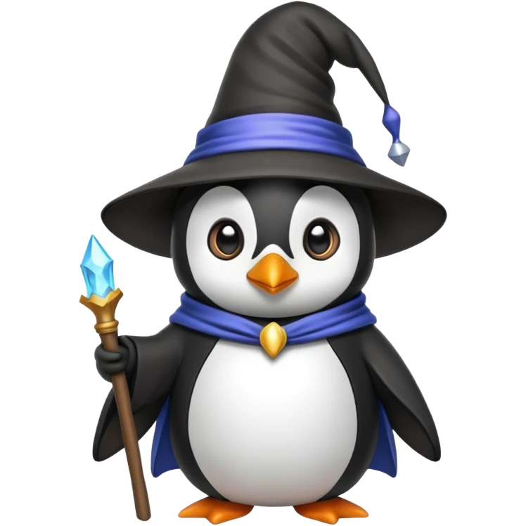 Penguin Wizard emoji