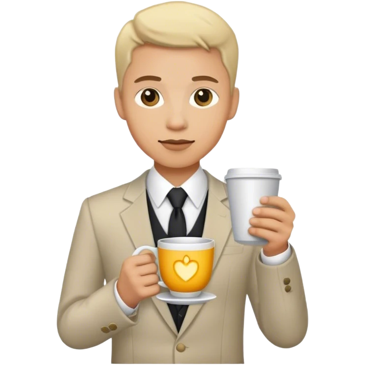 formal outfit with cup emoji