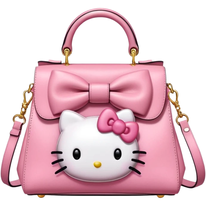 Ultra realistic dolce and Gabbana bag in a hello kitty style emoji