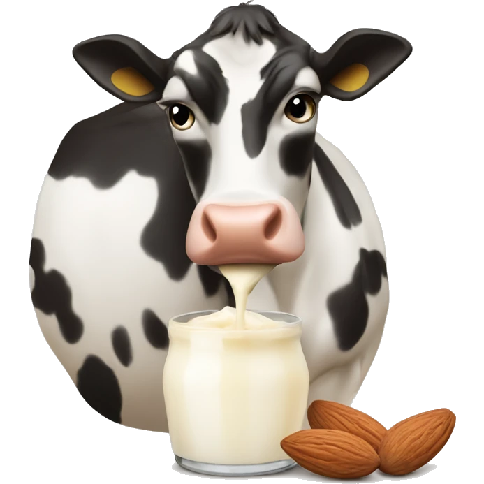 Milking an almond emoji