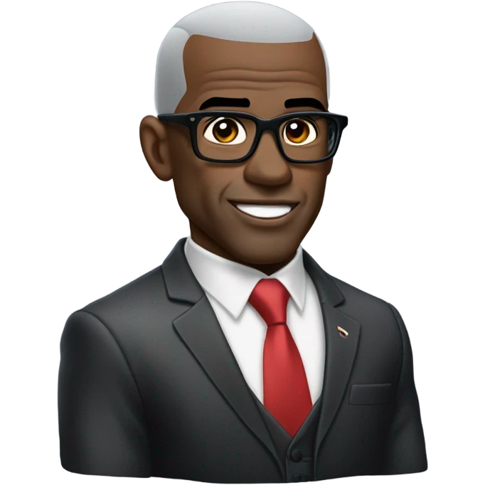 deon sanders with suit and glasses and buzz cut and small eyes over 50 emoji