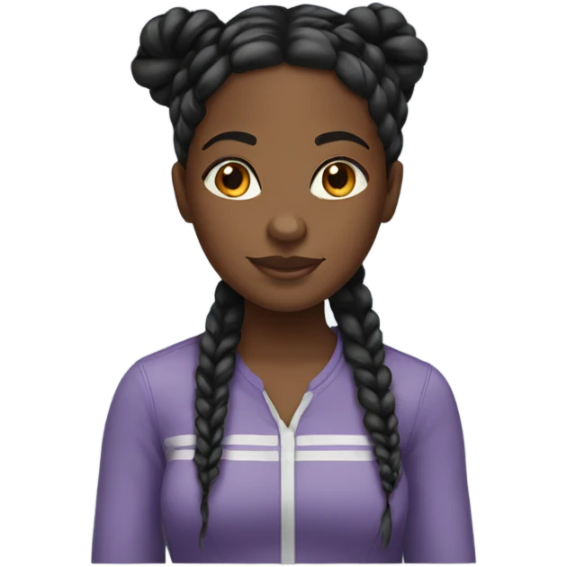 black girl with braids  emoji