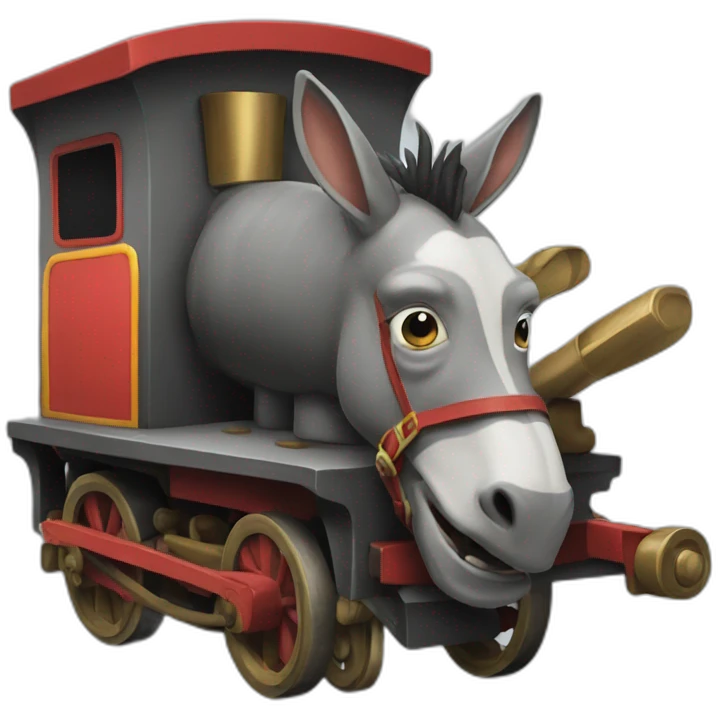 locomotive donkey emoji