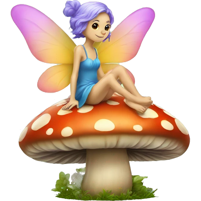 fairy on a mushroom emoji