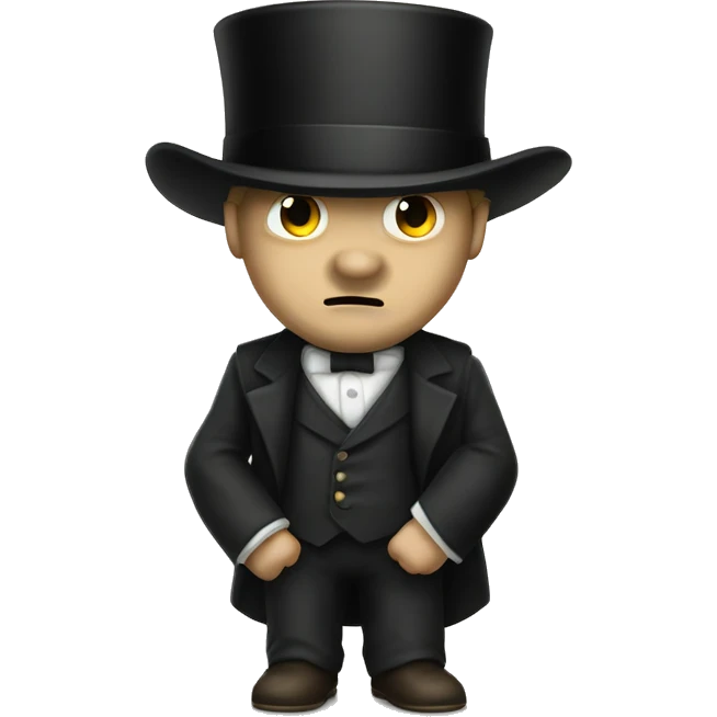 Rodion Raskolnikov from "Crime and Punishment" in a top hat emoji