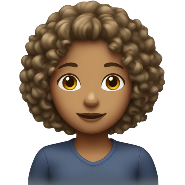 curly hair girl emoji