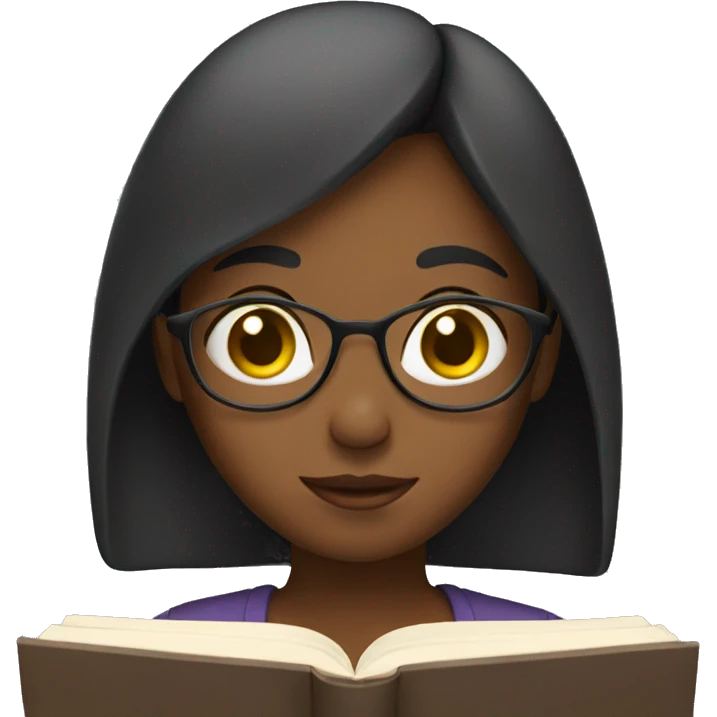 Girl reading emoji