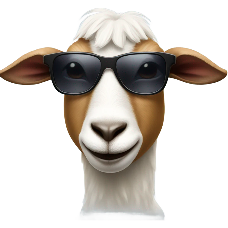 Goat wearing sunglasses emoji