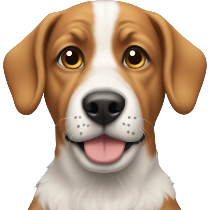 Dog wearing Jodie emoji