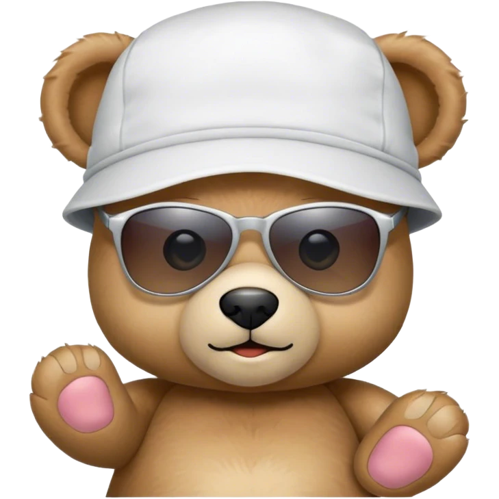 Teddy Bear with sunglasses and a operating room hat emoji