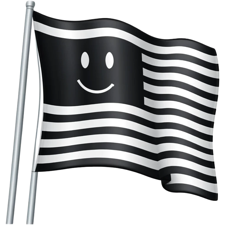 black and white flag emoji