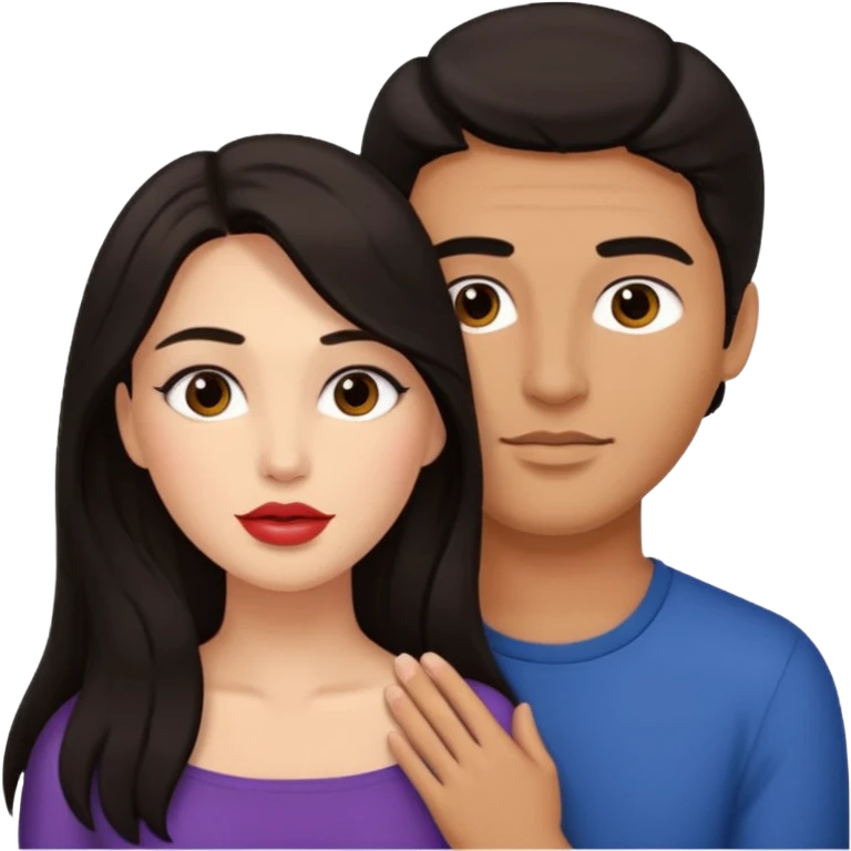 Homem chupando os peitos de uma mulher emoji