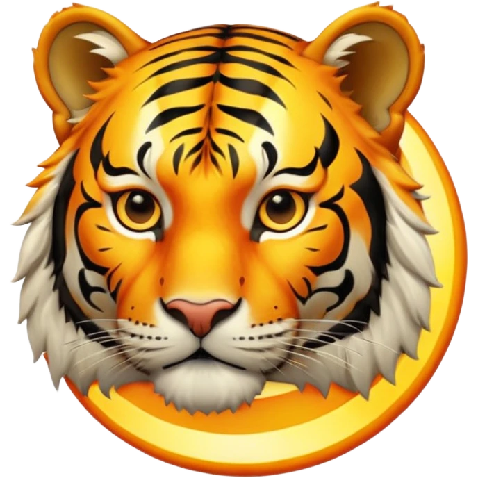 Gold tiger holding a sun ☀️🐯 emoji