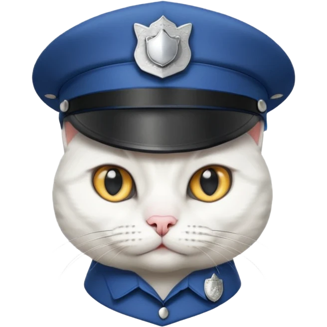 white cat police emoji
