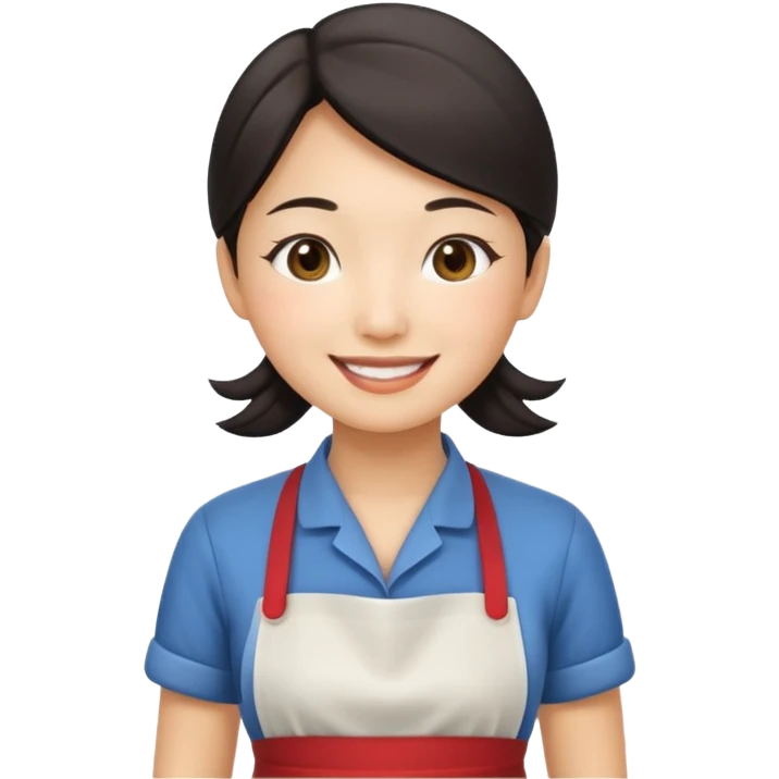 Asian waitress  emoji