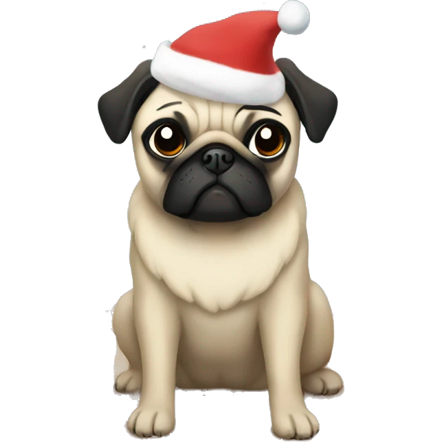 Pug christmas anime emoji