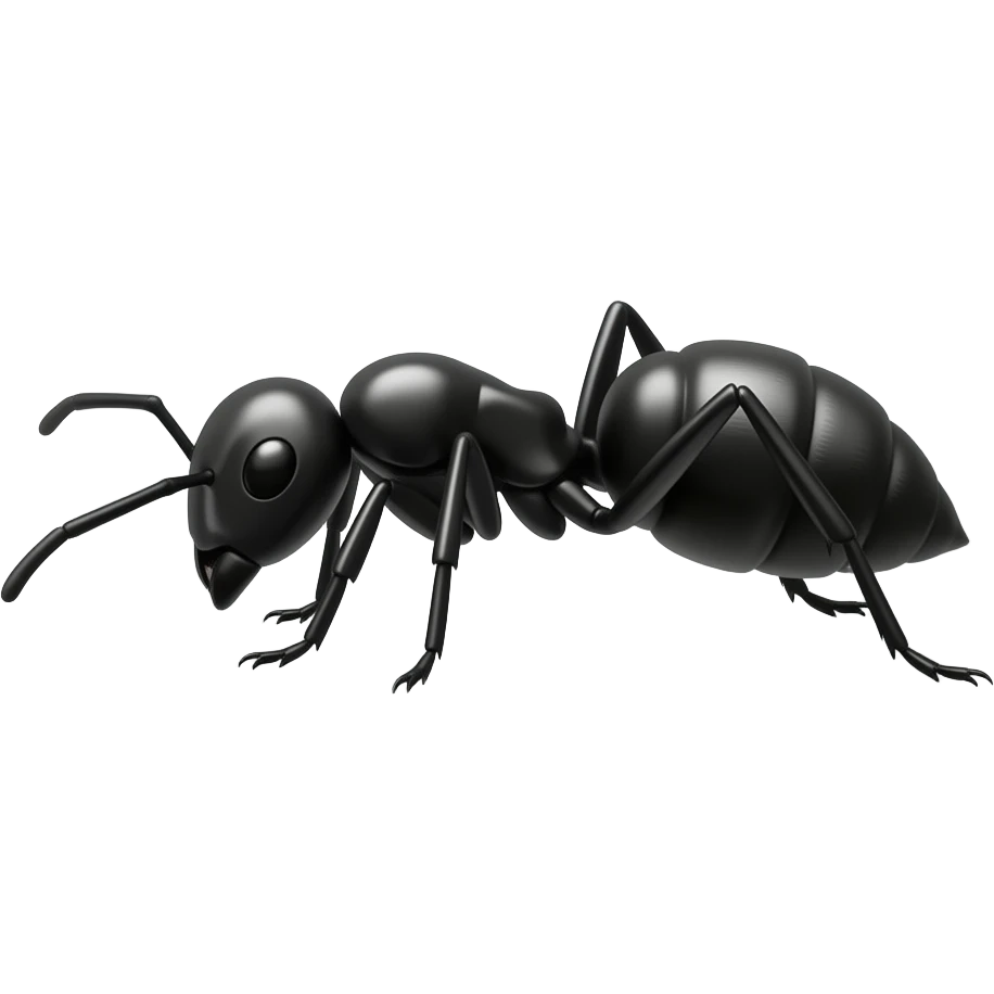 glowy marble with an ant emoji