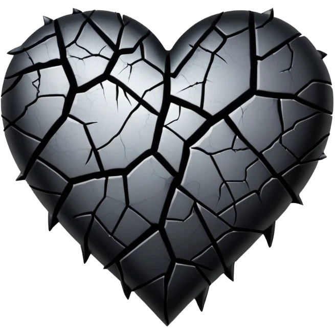 Goth heart emoji