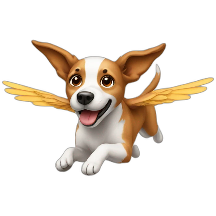 flying dog emoji
