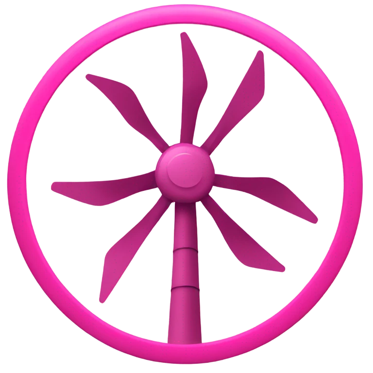 wind turbine in pink emoji