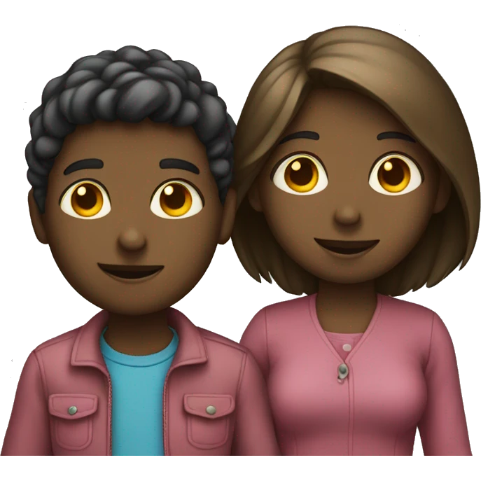 boy and girl holding habds emoji