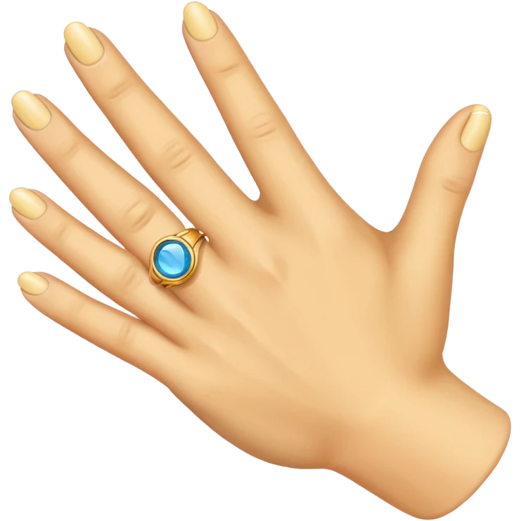 hand with ring emoji