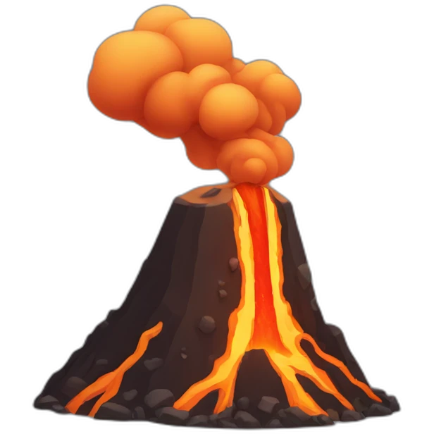 volcano and lava emoji