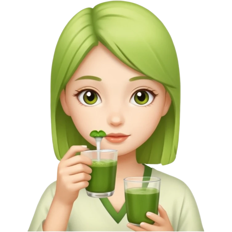 Clean girl w matcha  emoji