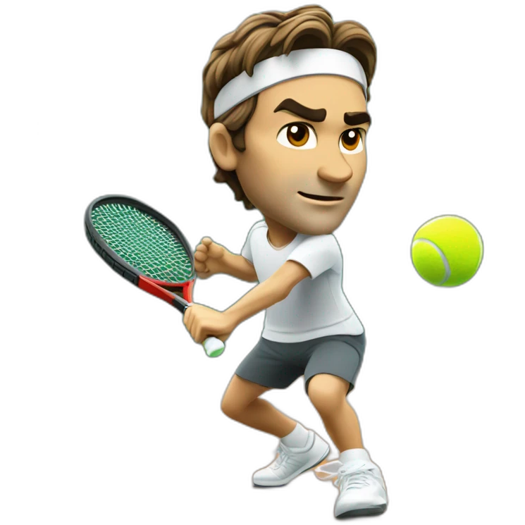 Roger federer playing tennis emoji