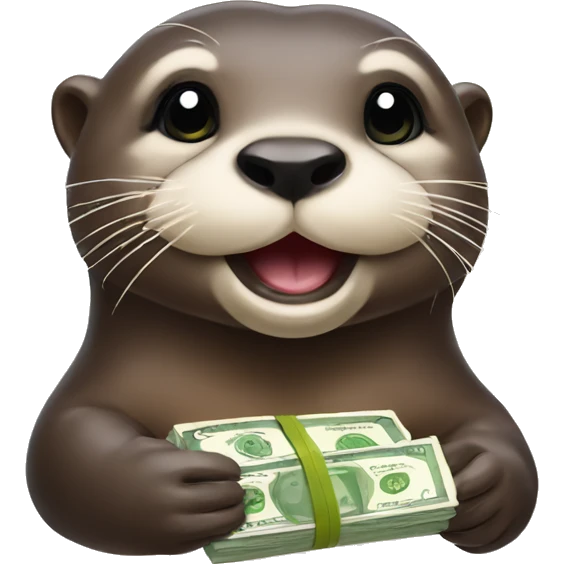 otters with money emoji