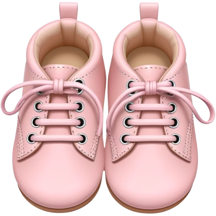 Pair of shoes for a baby girl pastel pink emoji