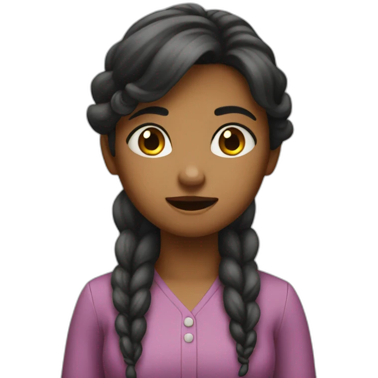 Girl saying No No emoji