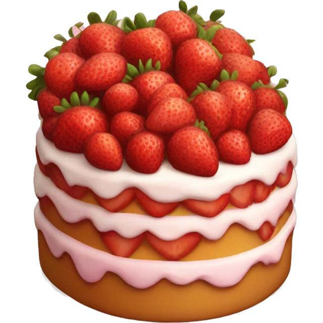 Strawberry cake emoji