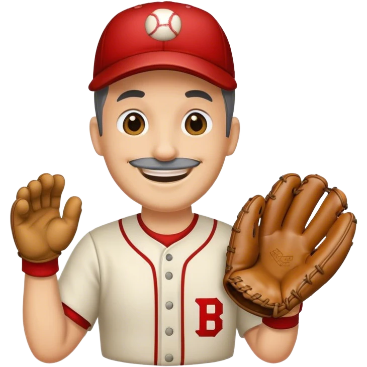 Dad with baseball emoji
